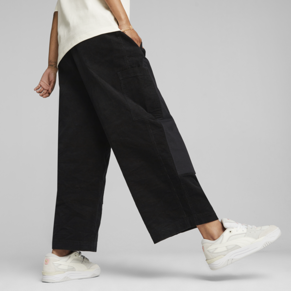 DOWNTOWN Women's Corduroy Pants, PUMA Black, large-ZAF