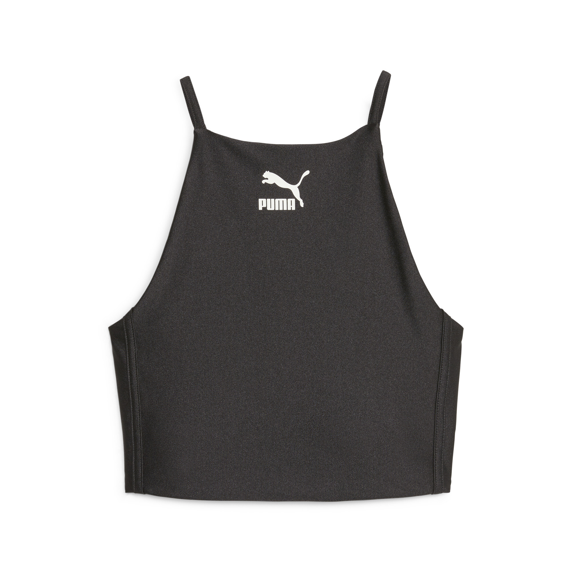 Women's PUMA T7 Crop Top In Black, Size Small