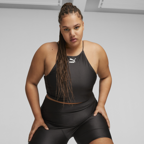 T7 Women's Crop Top, PUMA Black, large-ZAF