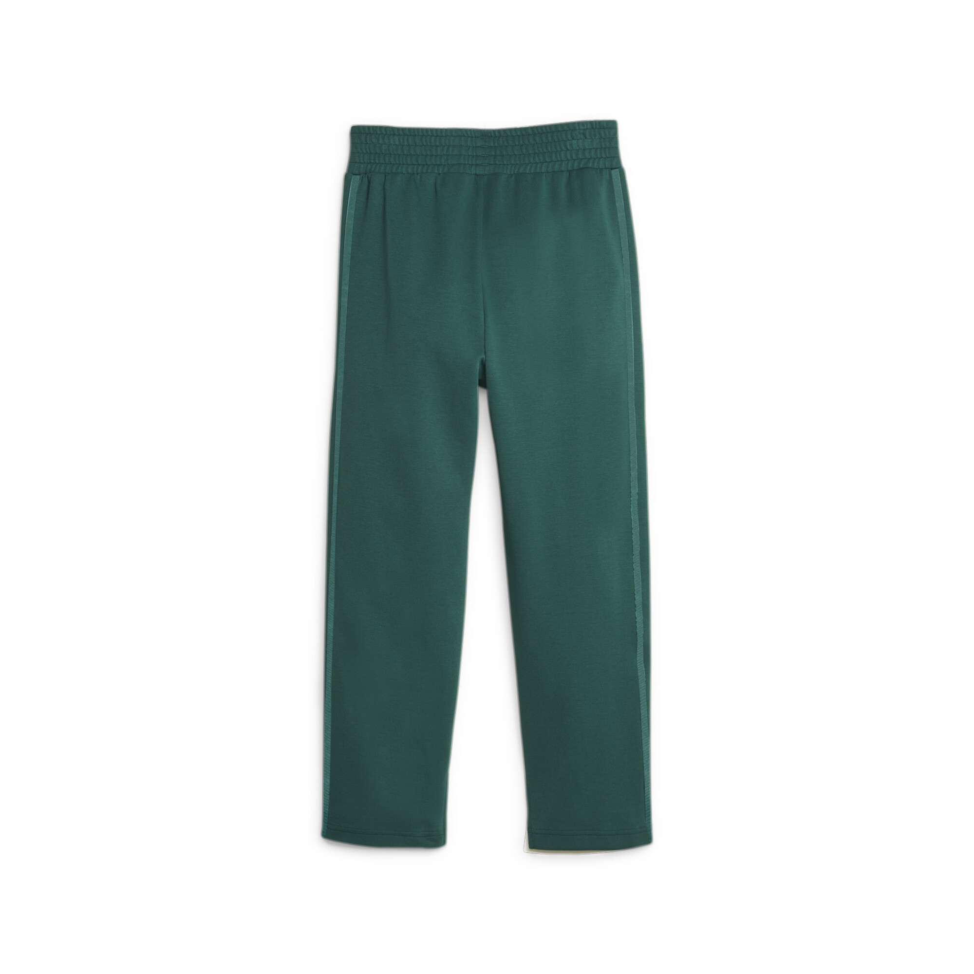 Women's PUMA T7 High Waist Pants In Green, Size Medium, Cotton