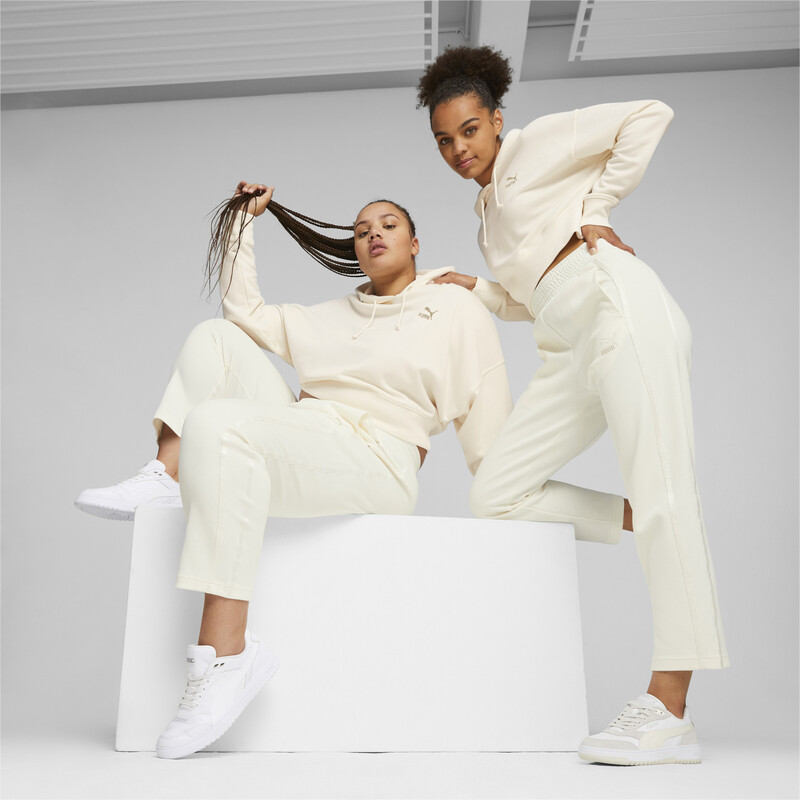 Women's PUMA T7 High Waist Cotton Pants in White size L