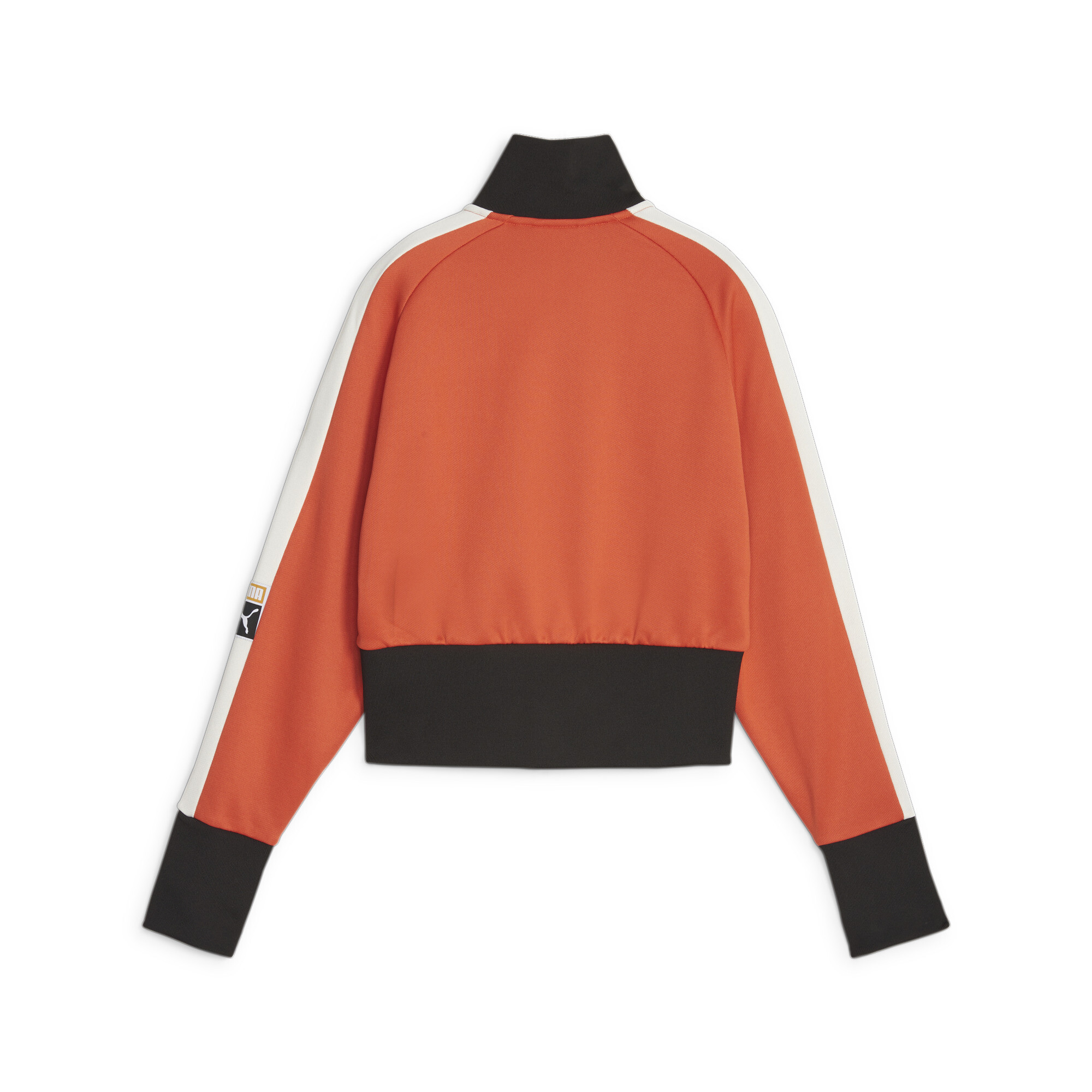 Women's PUMA T7 Track Jacket In Orange, Size XL