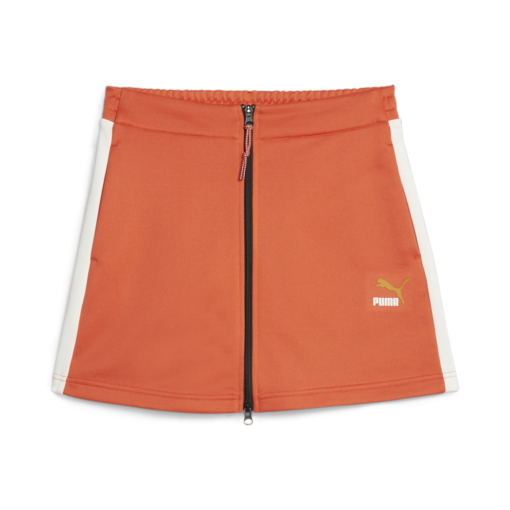 Women's PUMA T7 Forward History Skirt In Orange, Size Medium