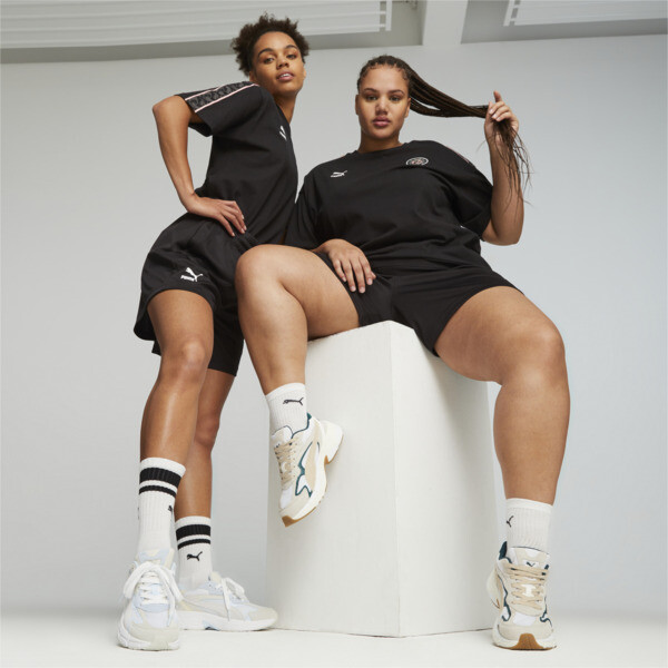 Black puma football shorts discount