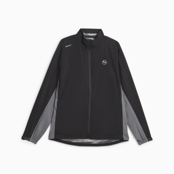 DRYLBL Men's Golf Rain Jacket, PUMA Black-Slate Sky, large-ZAF