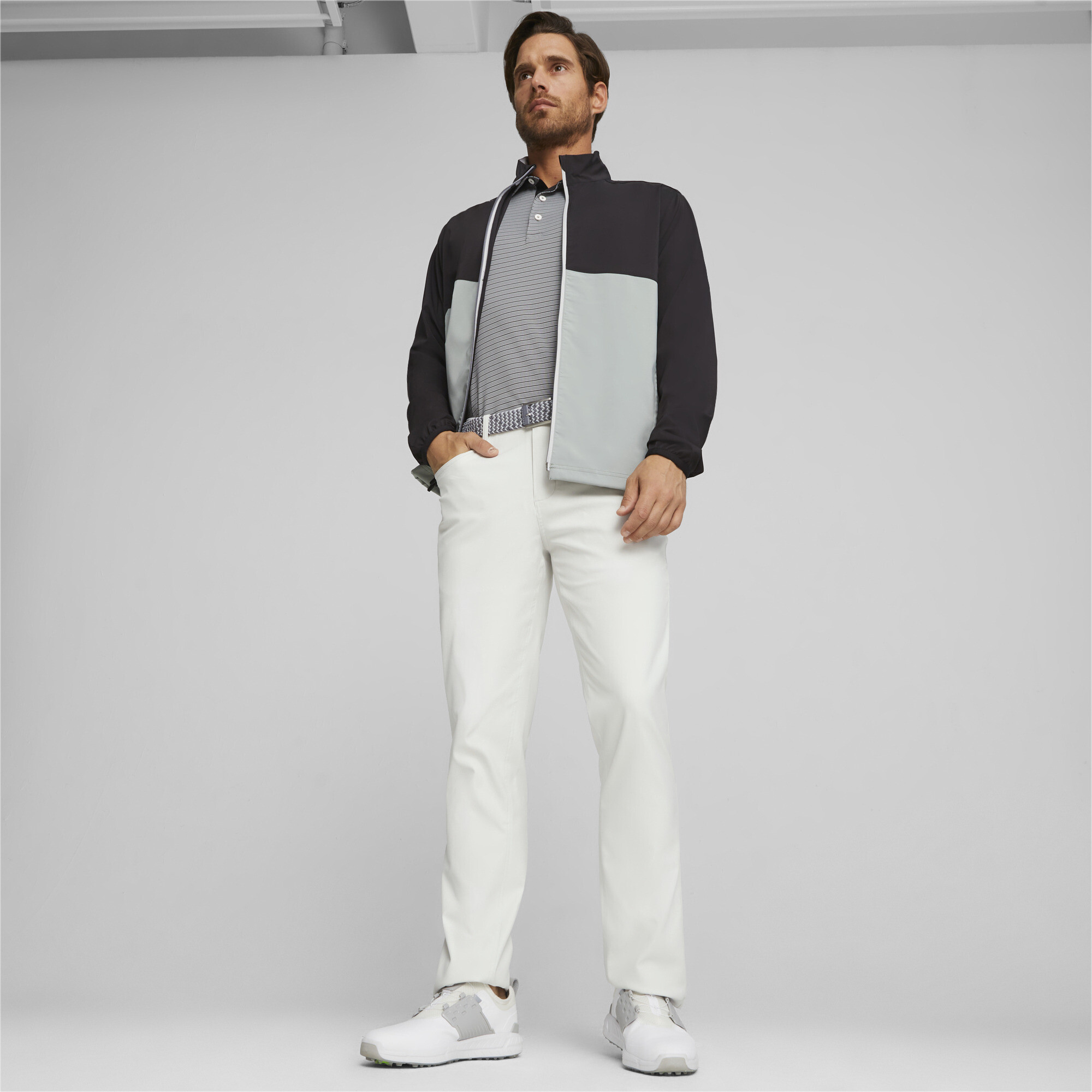 Men's Puma Monterey's Golf Windbreaker Jacket, Black, Size XXL, Clothing