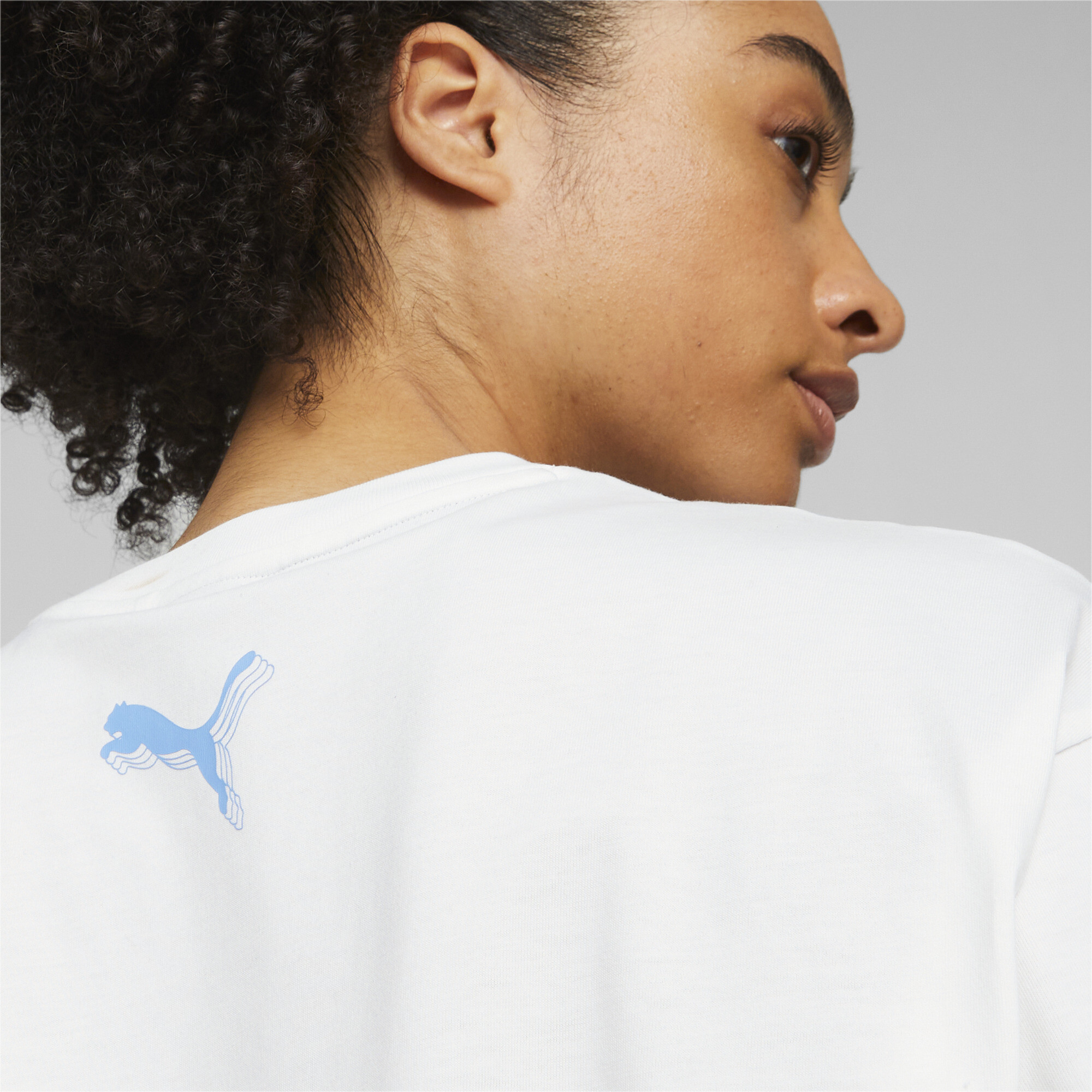 Women's Puma STEWIE X WATER's Basketball T-Shirt, White, Size XS, Clothing