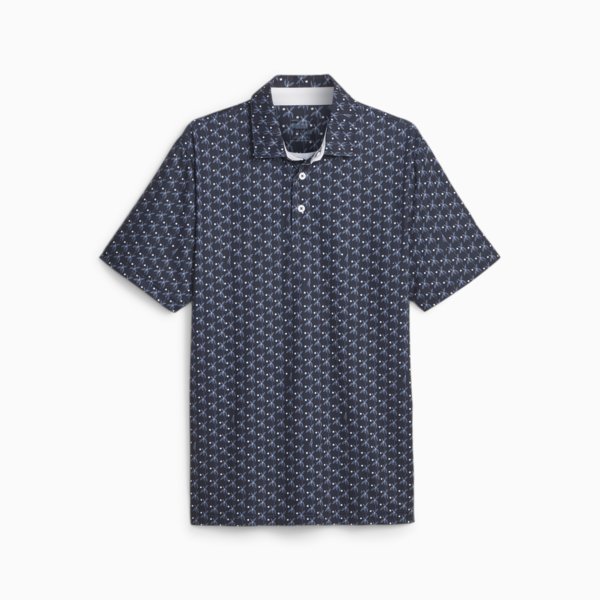 MATTR Palms Men's Golf Polo, Navy Blazer-White Glow, large-ZAF