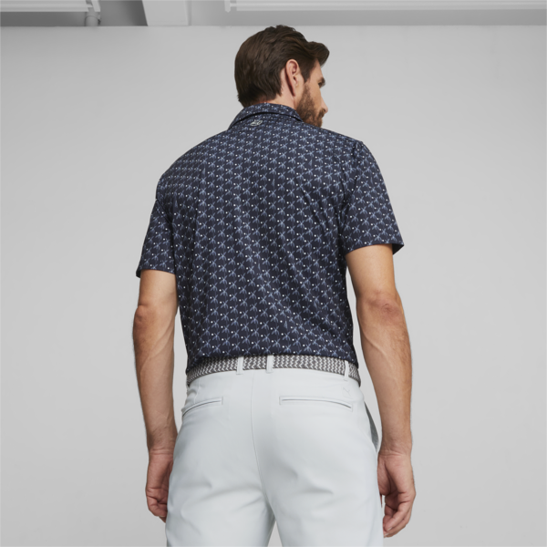 MATTR Palms Men's Golf Polo, Navy Blazer-White Glow, large-ZAF