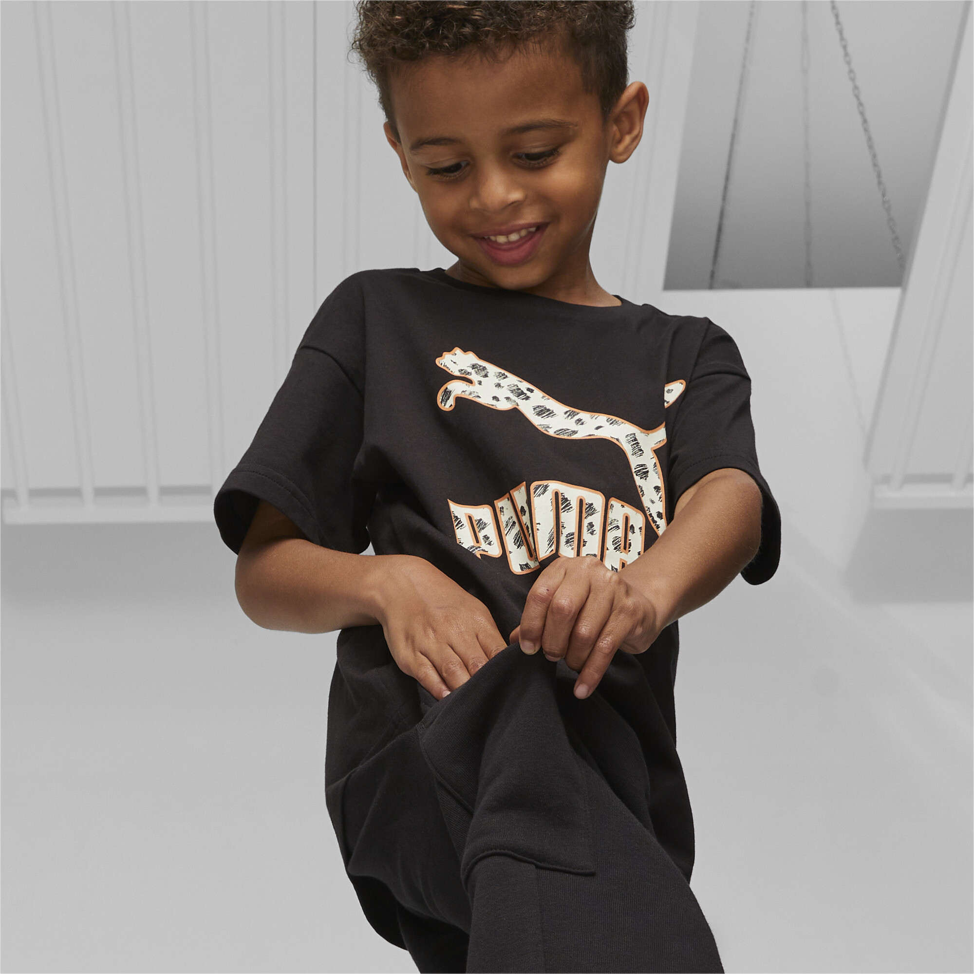 PUMA Classics Mix Match Sweatpants In Black, Size 4-5 Youth, Cotton