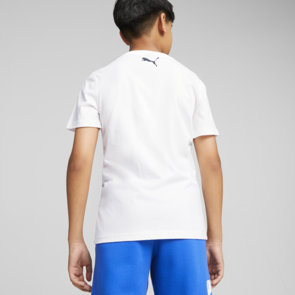Basketball Graphic Youth Tee, PUMA White, large-ZAF