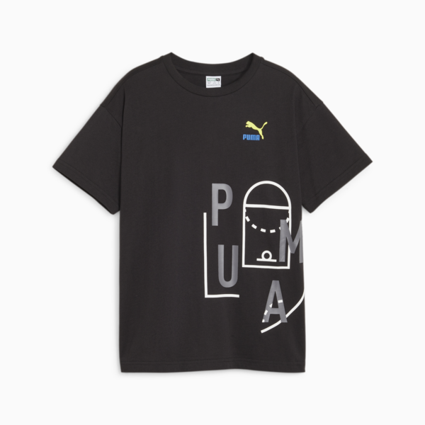 Classics FTR Baller Youth Logo Tee, PUMA Black, large-ZAF