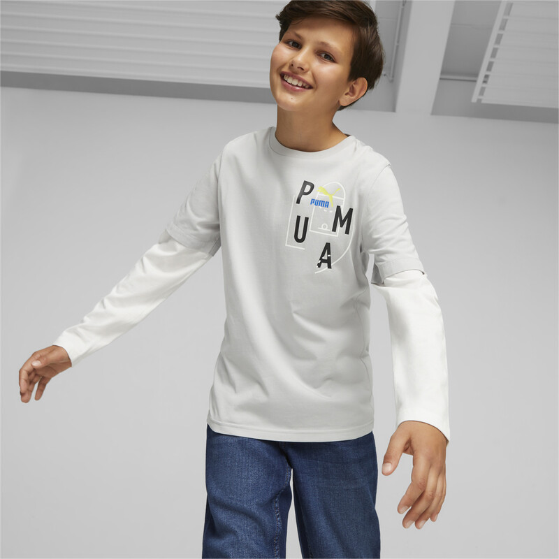 

PUMA Classics FTR Baller Youth Longsleeve Tee, Gray
