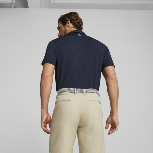 PUMA x LIBERTY Solid Men's Golf Polo, Navy Blazer-Green Fog, large-ZAF