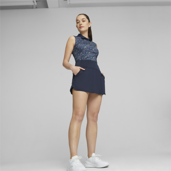 PUMA x LIBERTY Women's Sleeveless Golf Polo, Navy Blazer, large-ZAF