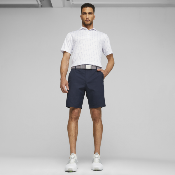 PUMA x ARNOLD PALMER Dash Men's Golf Polo, White Glow-Navy Blazer, large-ZAF