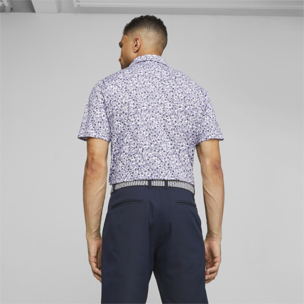 PUMA x ARNOLD PALMER Mixer Men's Golf Polo, White Glow-Pale Pink, large-ZAF