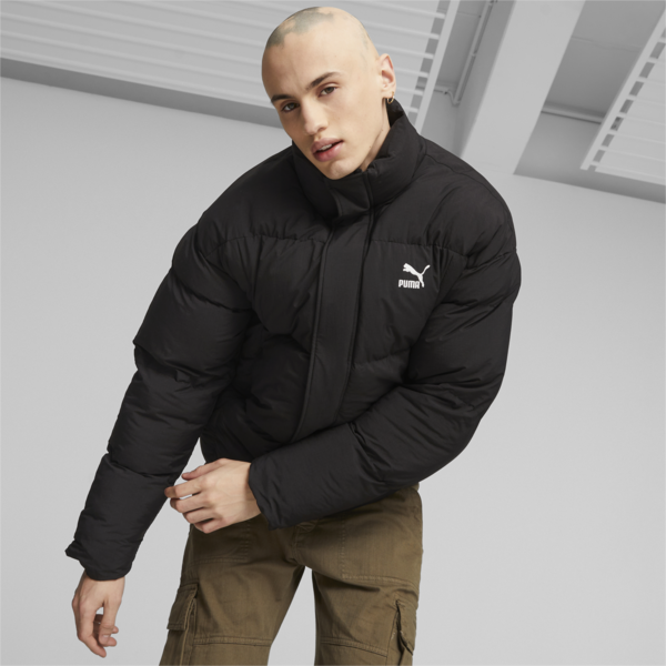 Campera de plumas Classics extragrande para hombre, PUMA Black, large-ARG