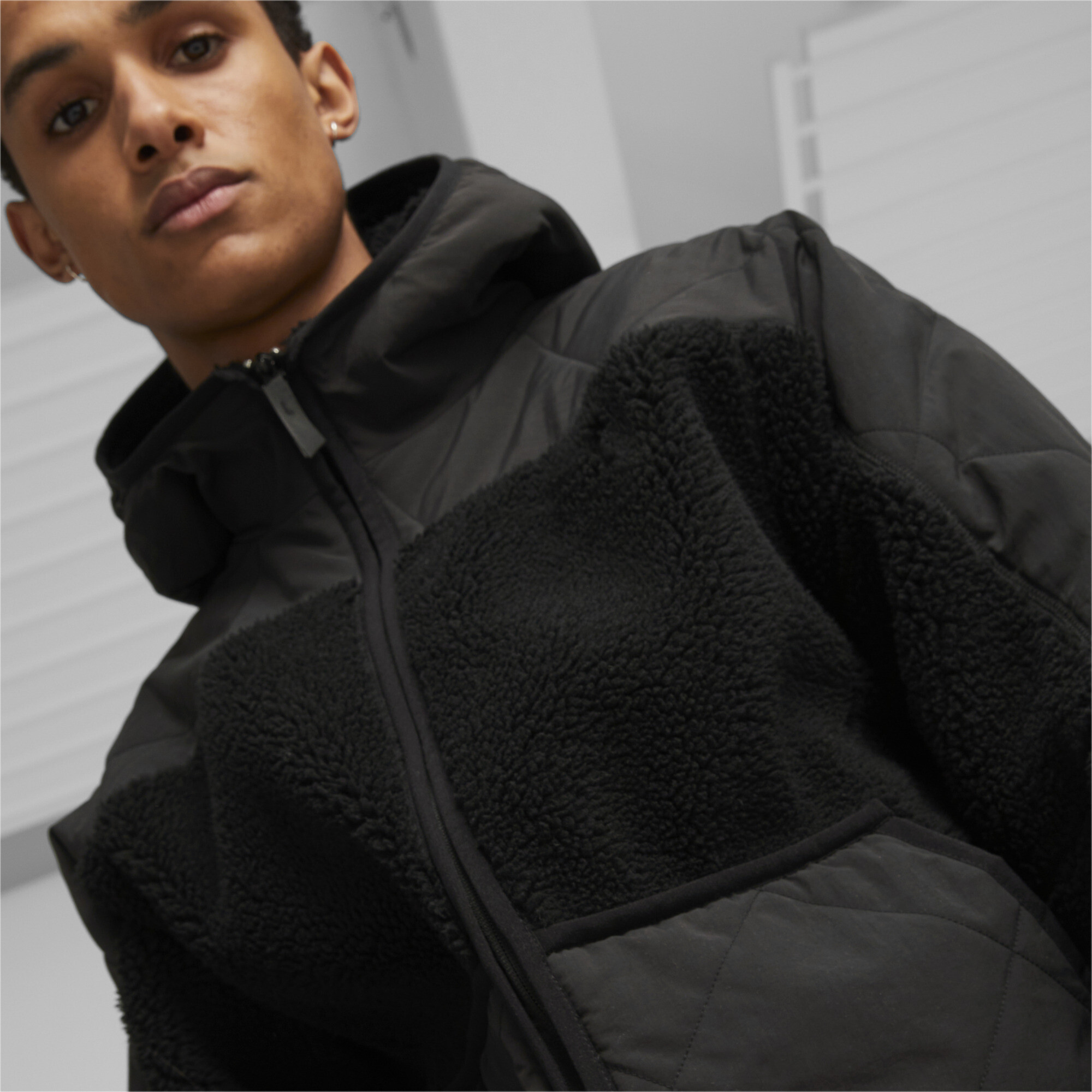 Men's Puma Classics's Utility Jacket, Black, Size L, Clothing