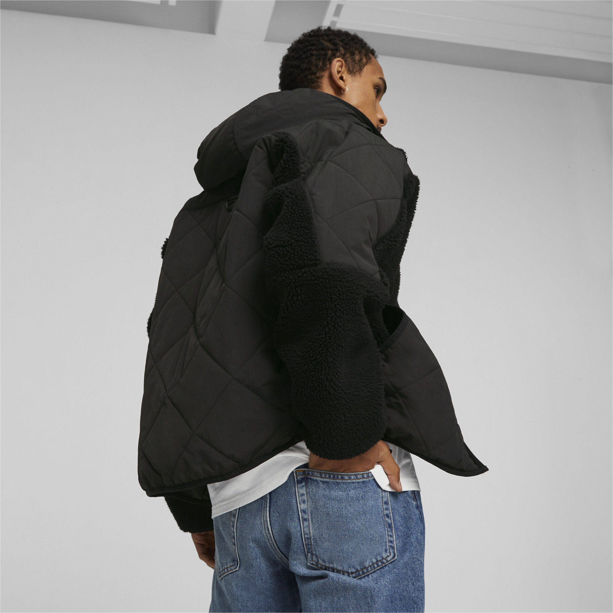 Men's Puma Classics's Utility Jacket, Black, Size L, Clothing