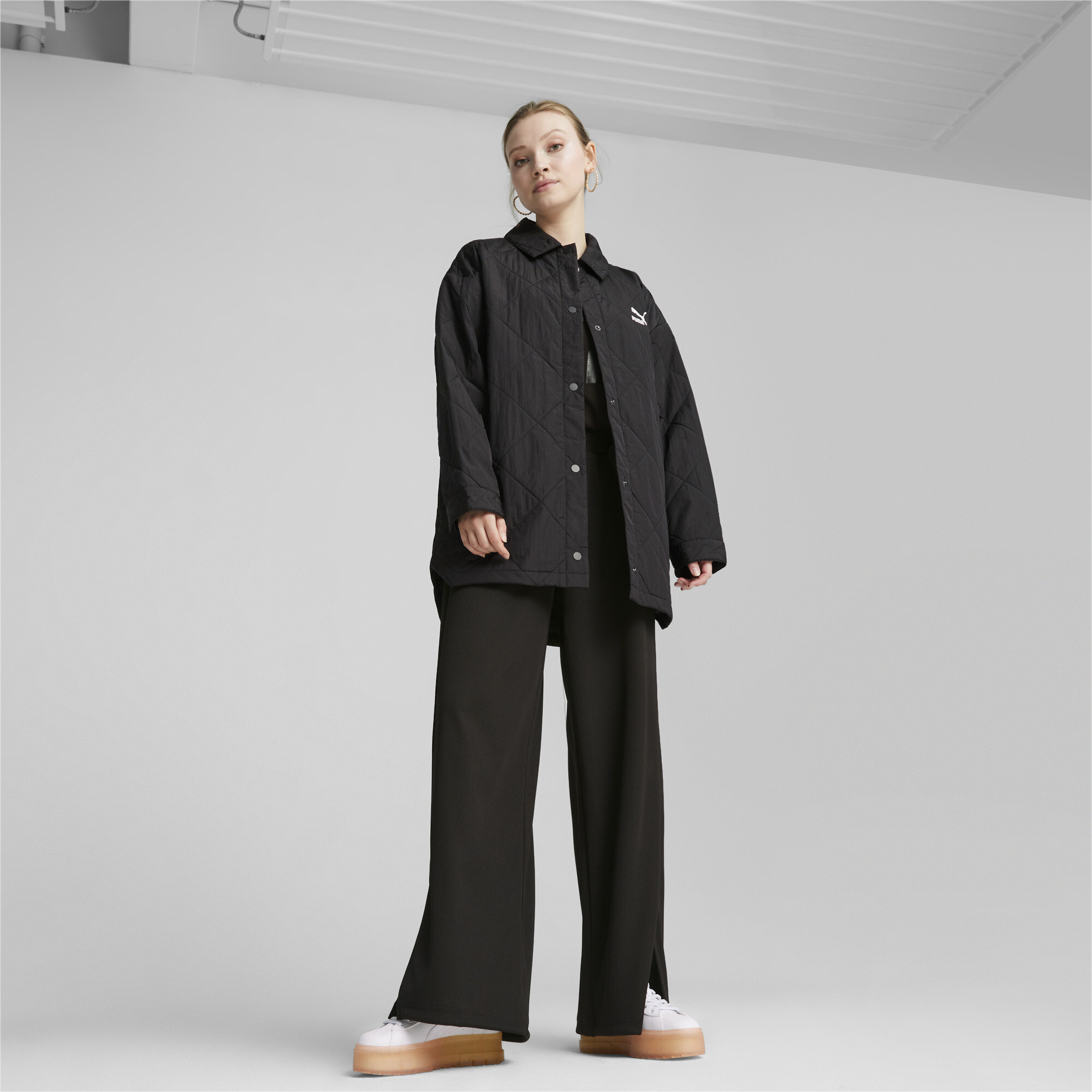Women's Puma Classics's Chore Jacket, Black, Size M, Clothing