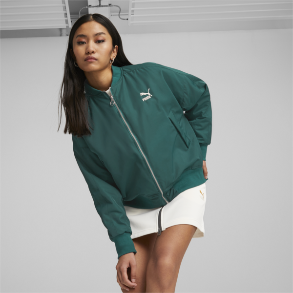Chamarra de aviador T7 para mujer, Malachite, large-MEX
