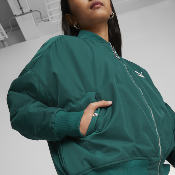 Chamarra de aviador T7 para mujer, Malachite, large-MEX