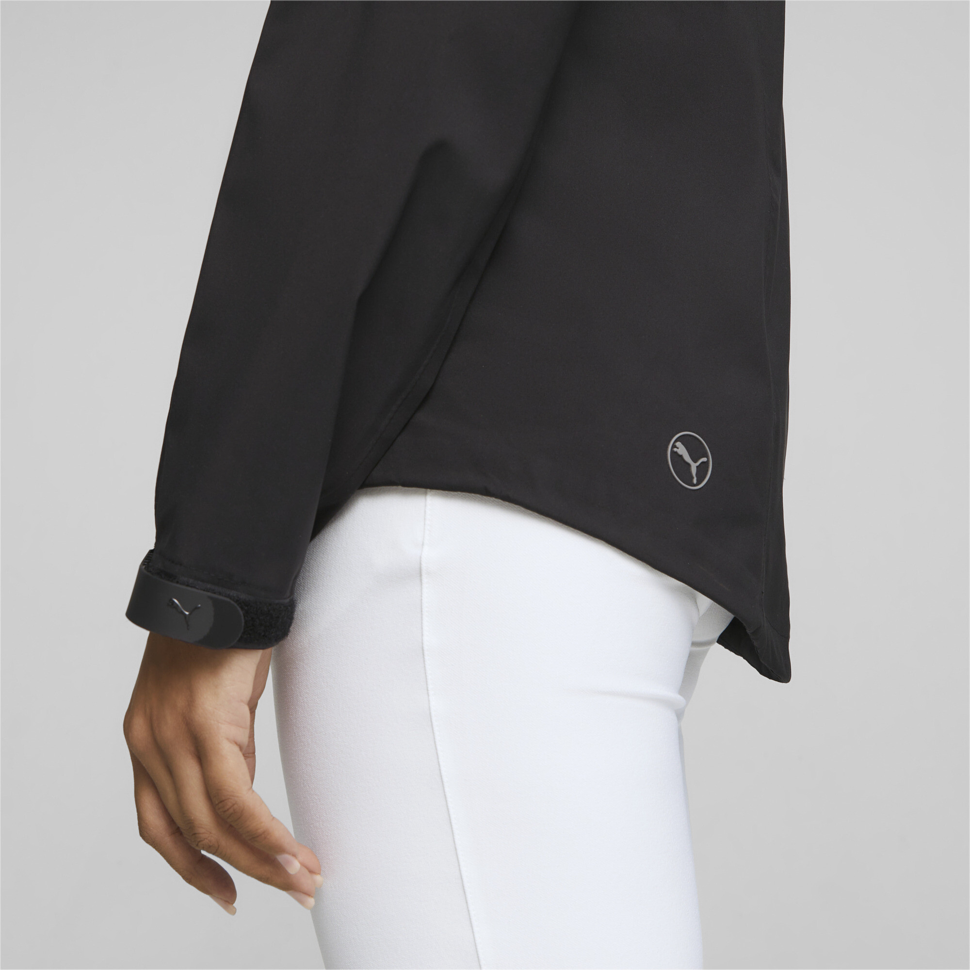Women's Puma DRYLBL's Golf Rain Jacket, Black, Size S, Clothing