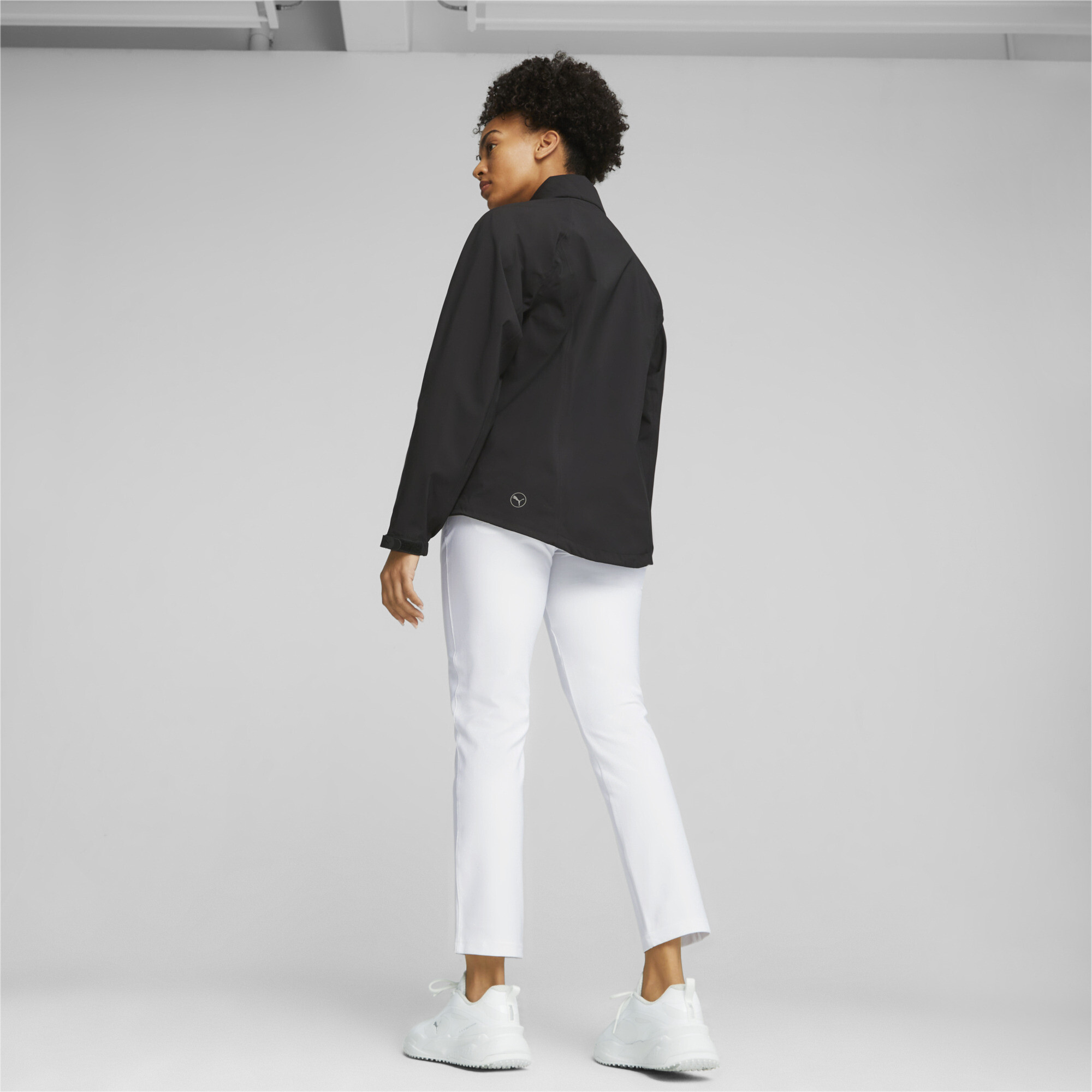Women's Puma DRYLBL's Golf Rain Jacket, Black, Size XXL, Clothing