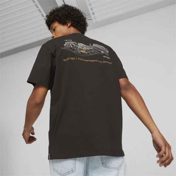 PUMA 75 Logo Celebration Men's Tee, PUMA Black, large-ZAF