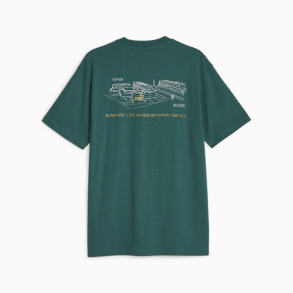 PUMA 75 Logo Celebration Men's Tee, Malachite, large-ZAF