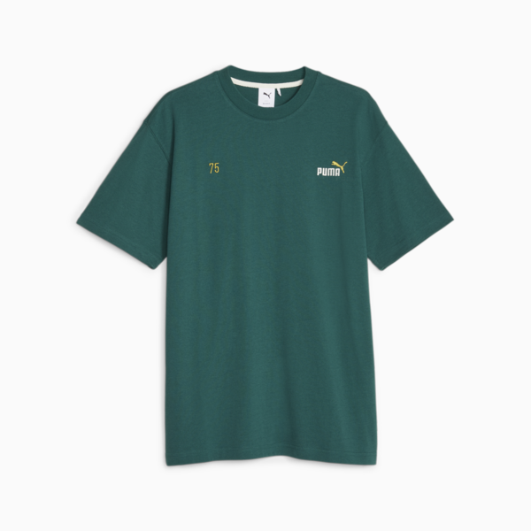 PUMA 75 Logo Celebration Men's Tee, Malachite, large-ZAF