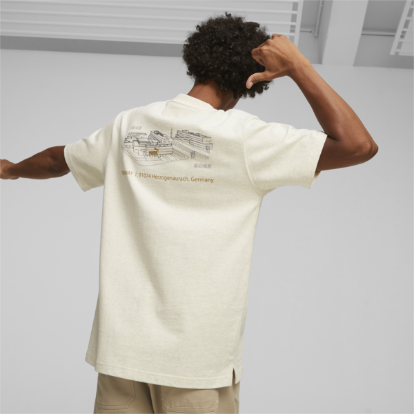 PUMA 75 Logo Celebration Men's Tee, Beige Heather, large-ZAF