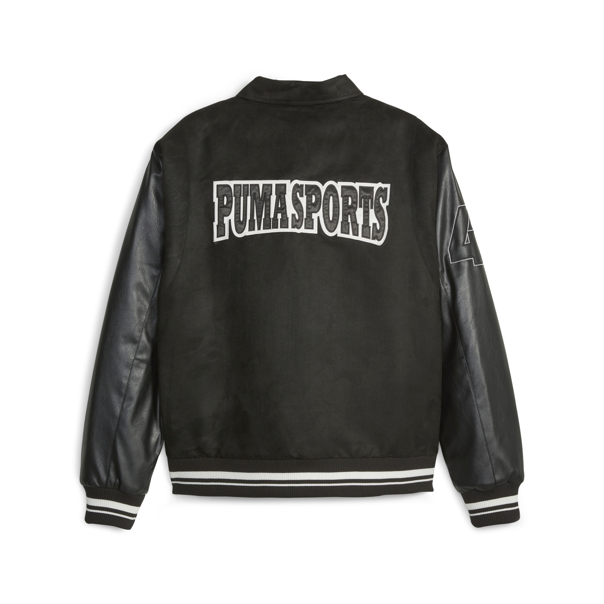 Men's PUMA TEAM Varsity Jacket In Black, Size XS, Polyester