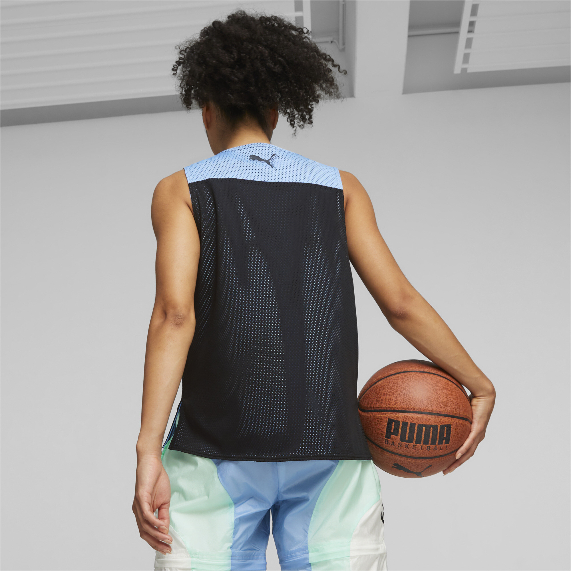 Women's Puma STEWIE X WATER's Basketball Jersey, Black, Size L, Clothing