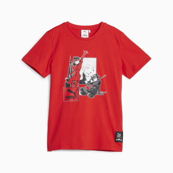 PUMA x MIRACULOUS Youth Tee, PUMA Red, large-ZAF
