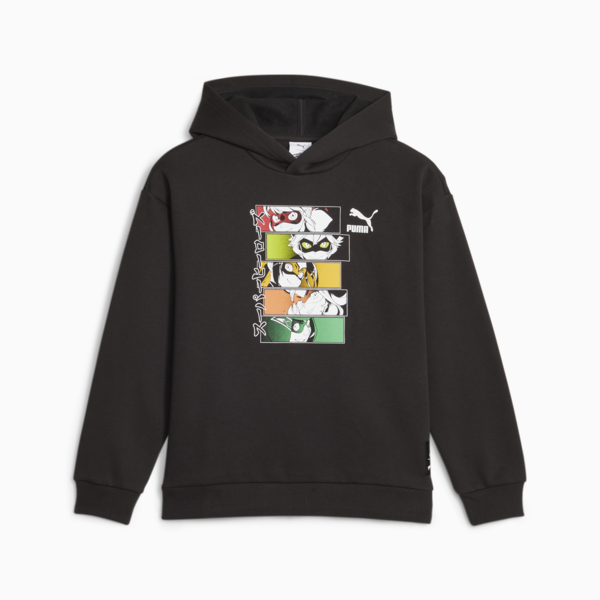 PUMA x MIRACULOUS Youth Hoodie, PUMA Black, large-ZAF