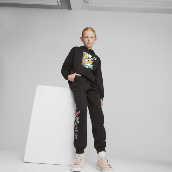 PUMA x MIRACULOUS Youth Sweatpants, PUMA Black, large-ZAF
