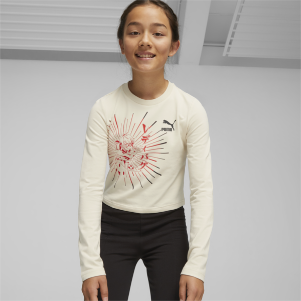 PUMA x MIRACULOUS Youth Bodycon Shirt, Alpine Snow, large-ZAF