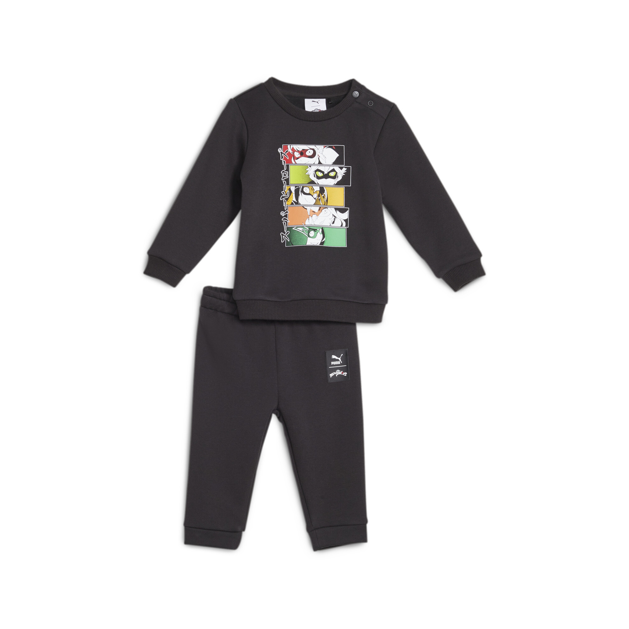 Puma X MIRACULOUS Toddlers' Jogger, Black, Size 6-9M, Clothing