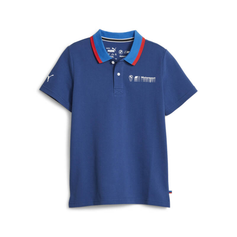 Kids PUMA BMM M Motorsport Youth Motorsport Polo in Black/Blue size 13-14Y