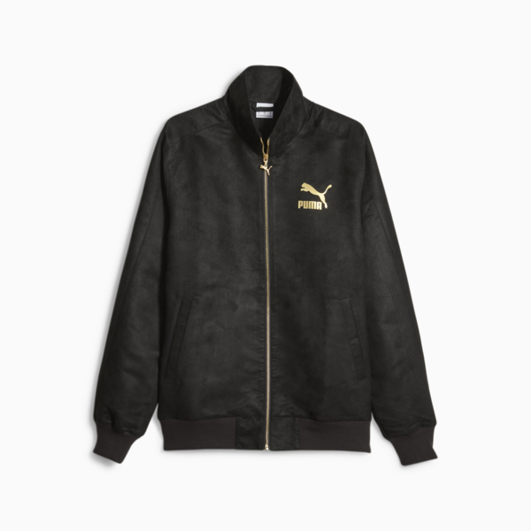 T7 SUEDE Men's Track Jacket, PUMA Black, large-ZAF