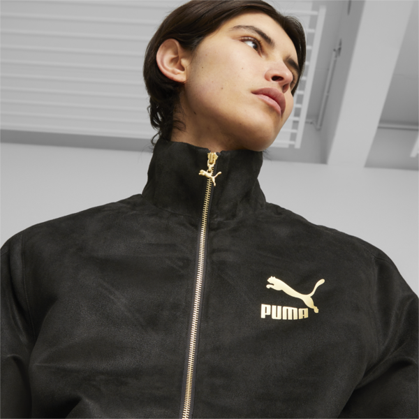 T7 SUEDE Men's Track Jacket, PUMA Black, large-ZAF