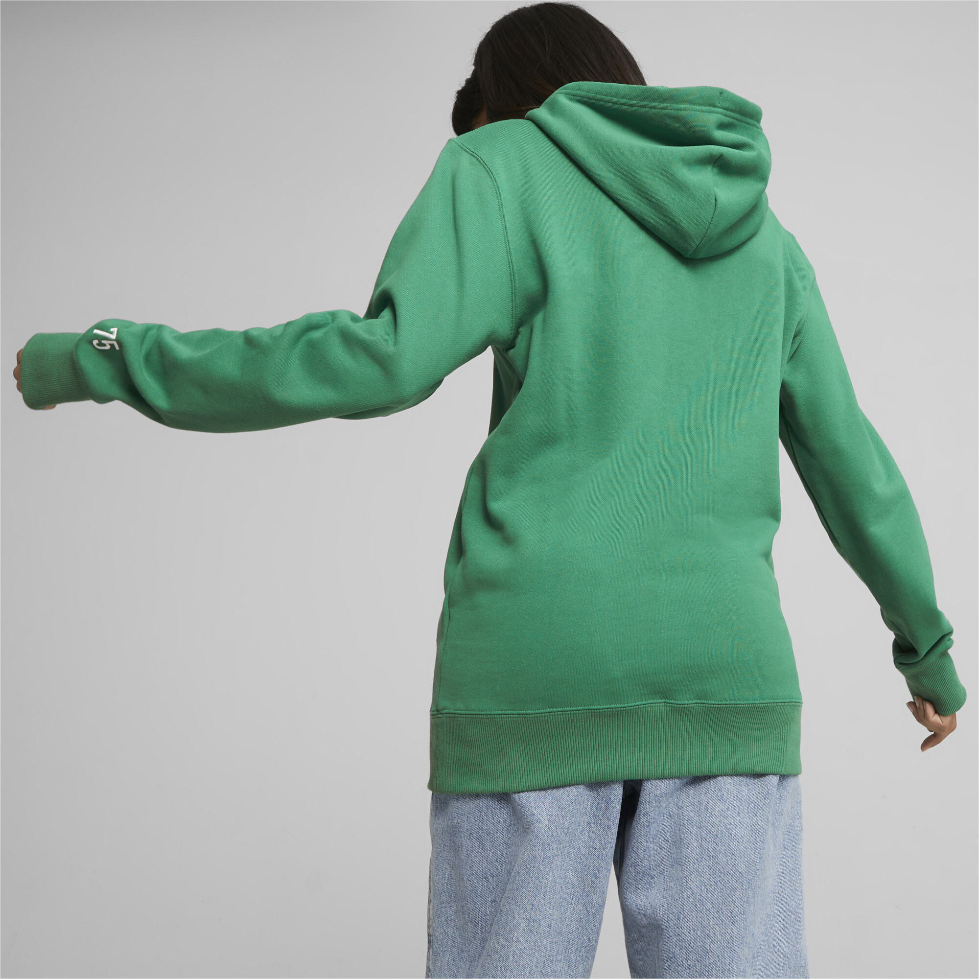 Men's PUMA NO. 1 LOGO Hoodie In Green, Size Small