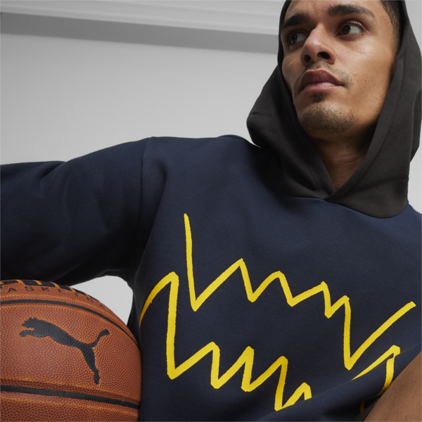 Buzo de basketball para hombre Franchise Core, Club Navy-PUMA Black, large-ARG