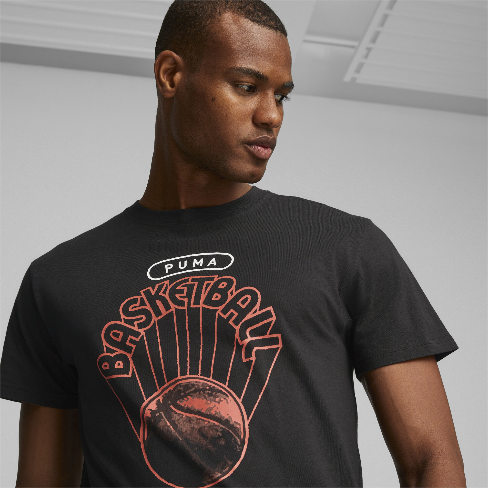 Men's Puma Franchise's Basketball Graphic T-Shirt, Black, Size XL, Clothing