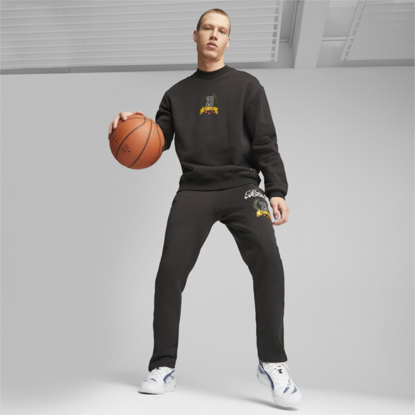 Franchise Men's Basketball Sweatshirt, PUMA Black, large-ZAF