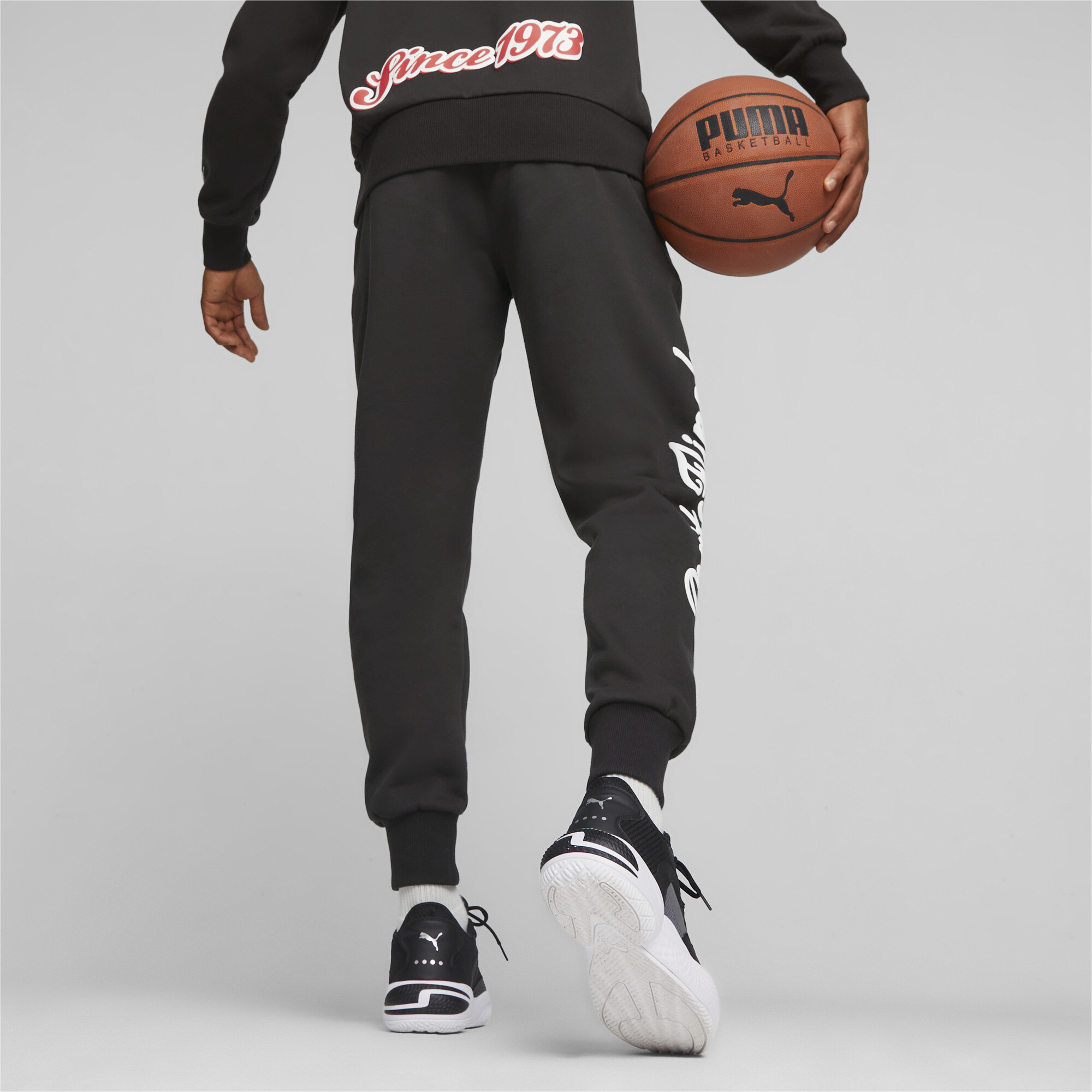 Men's Puma DYLAN's Basketball Sweatpants, Black, Size M, Clothing