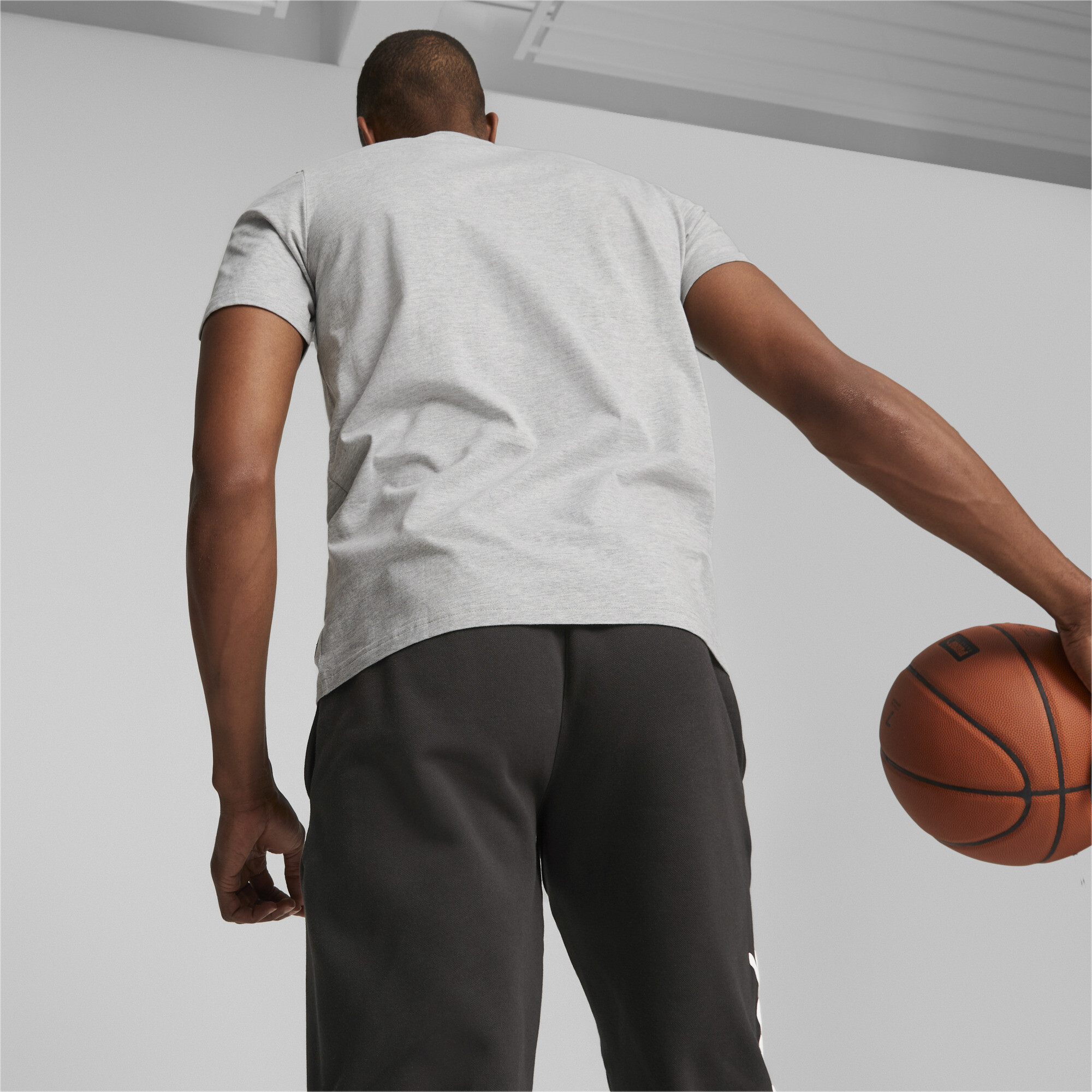 Men's Puma DYLAN's Basketball T-Shirt, Gray, Size XL, Clothing