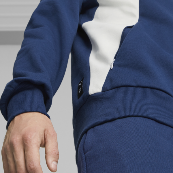Blueprint Formstrip Men's Basketball Hoodie, Persian Blue-PUMA White, large-ZAF